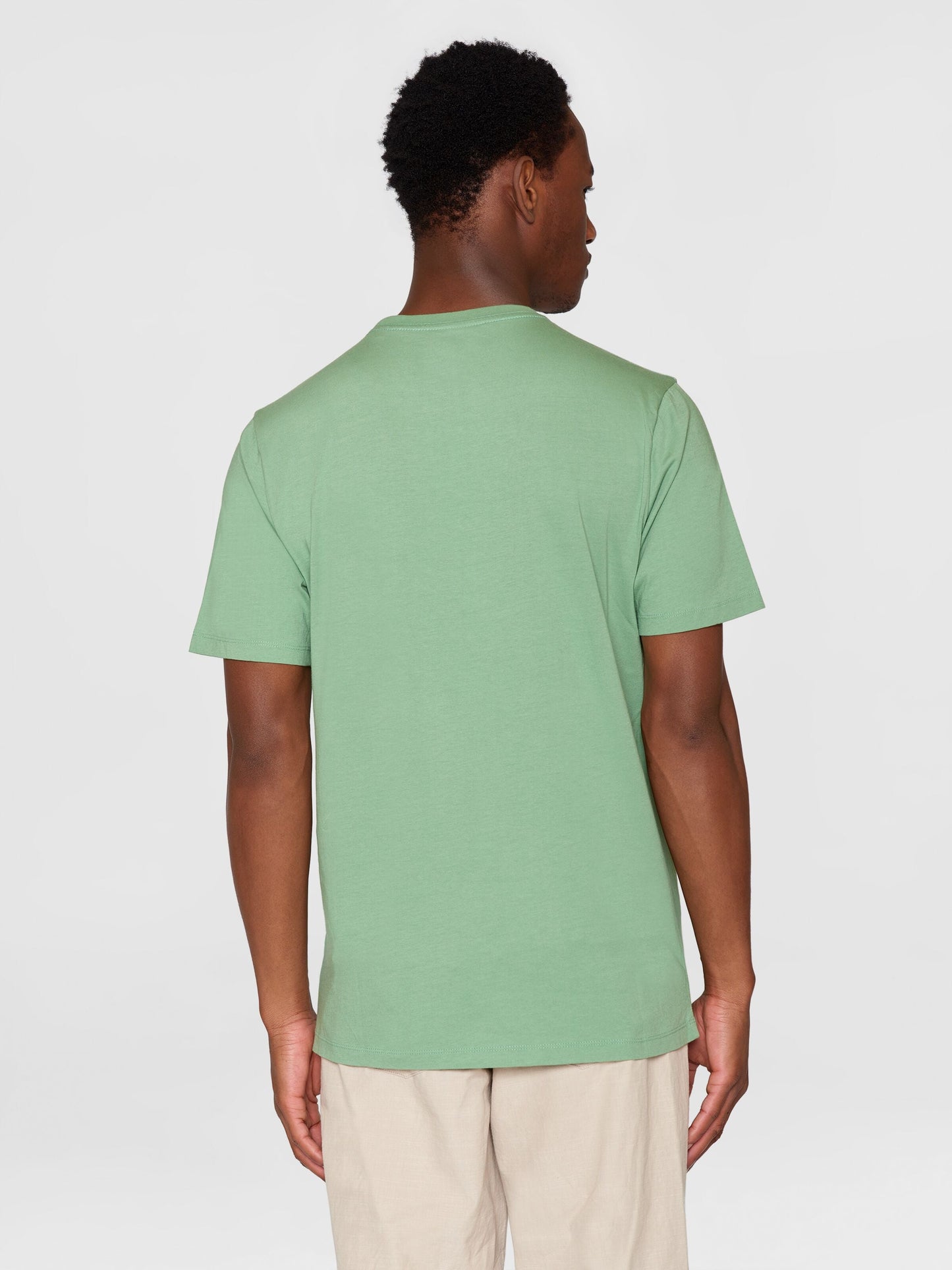T-shirt en coton bio | vert "agnar basic t-shirt shale green"
