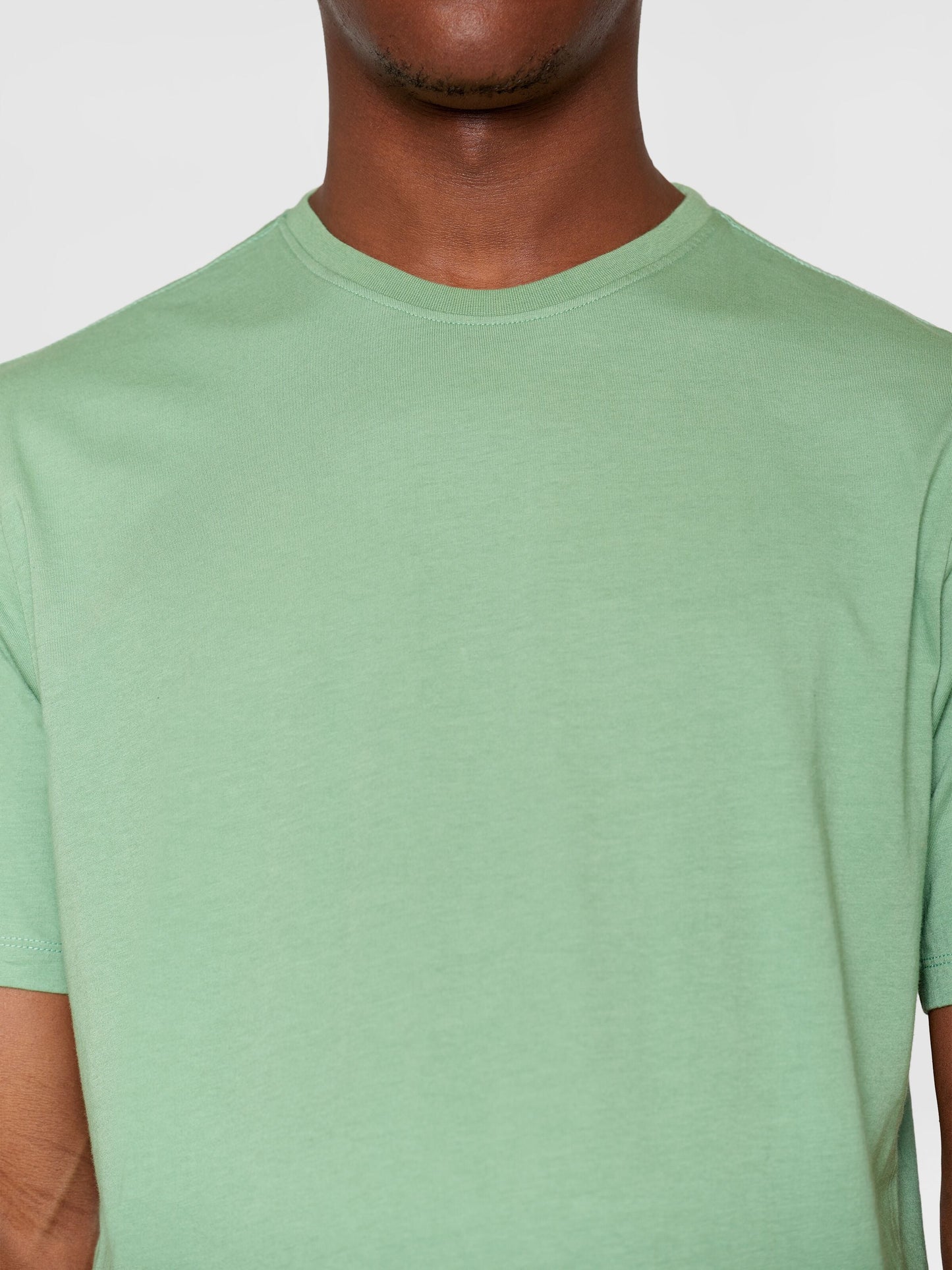 T-shirt en coton bio | vert "agnar basic t-shirt shale green"