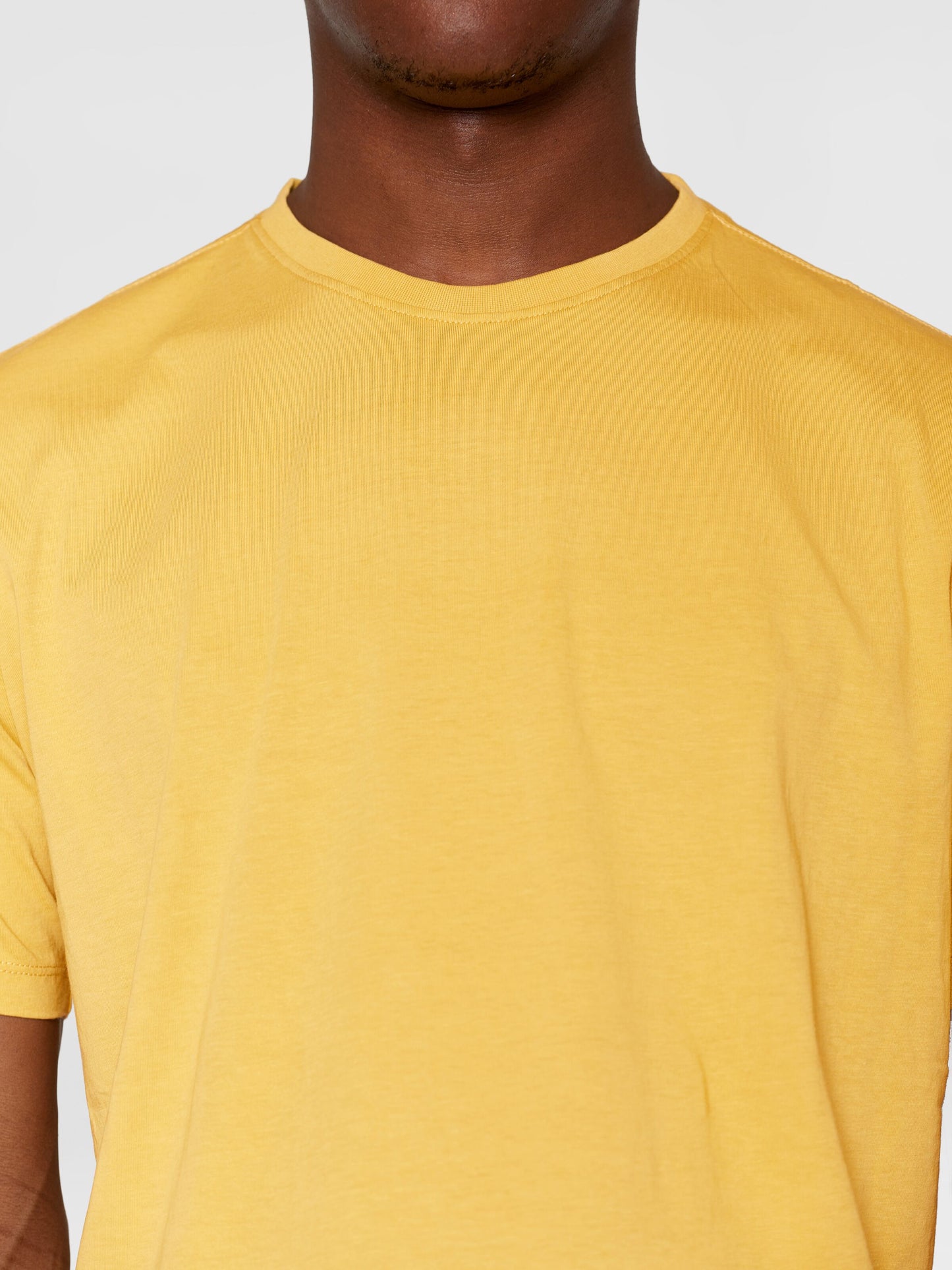 T-shirt en coton bio | jaune "agnar basic t-shirt olivenite"