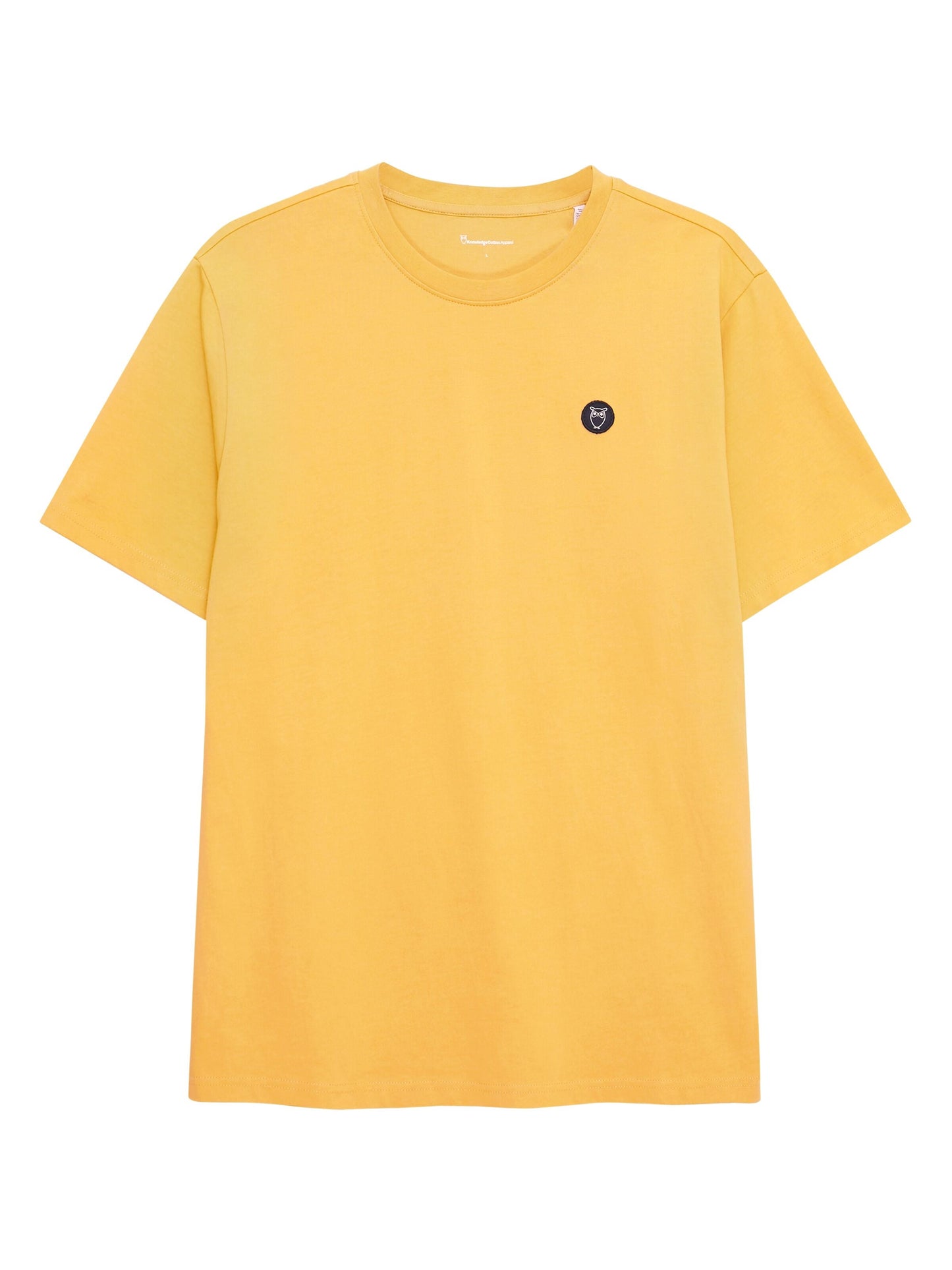 T-shirt en coton bio | jaune "loke badge tee olivenite"
