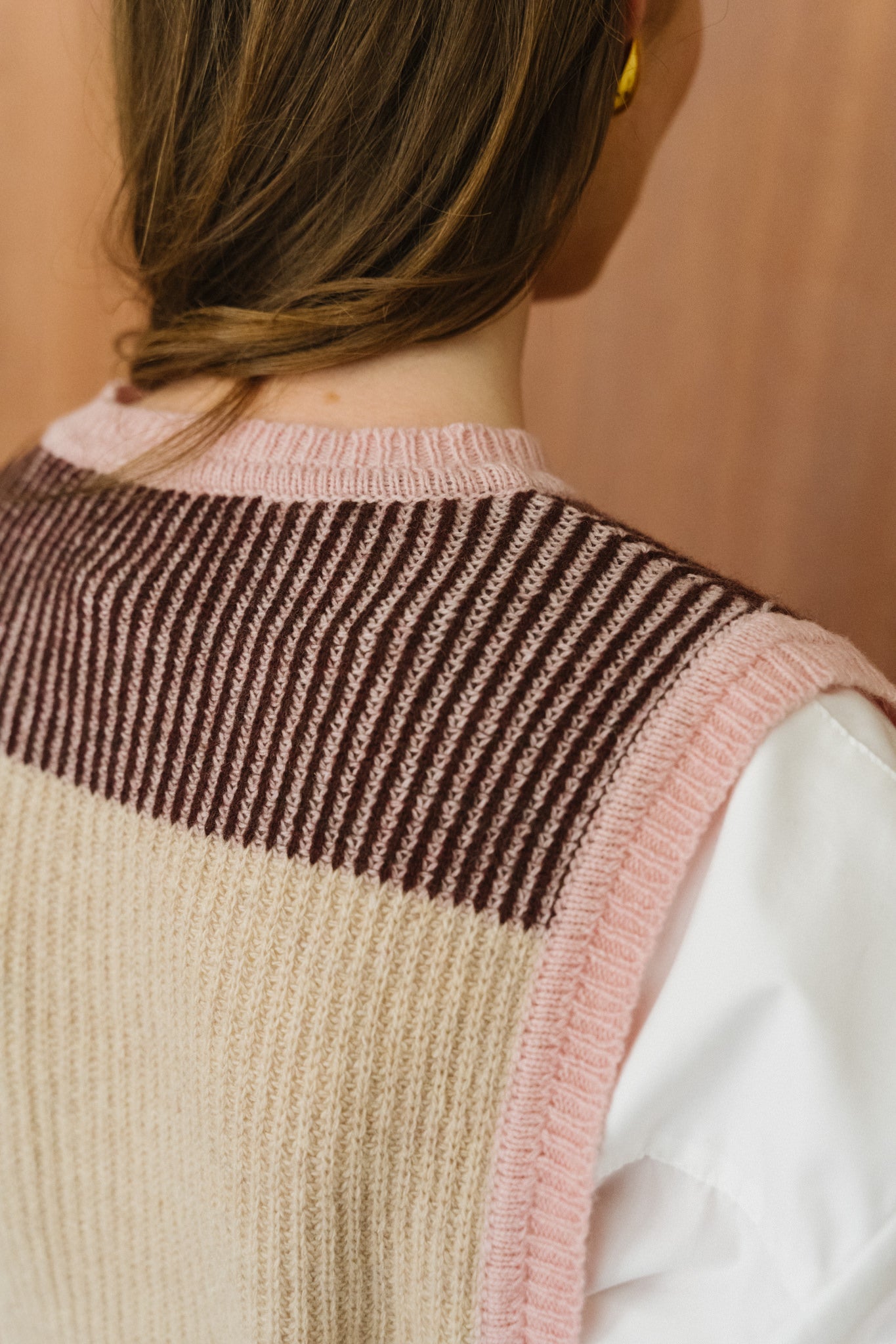 Pull sans manches en cachemire recyclé | rose "Bice - rosa peonia"