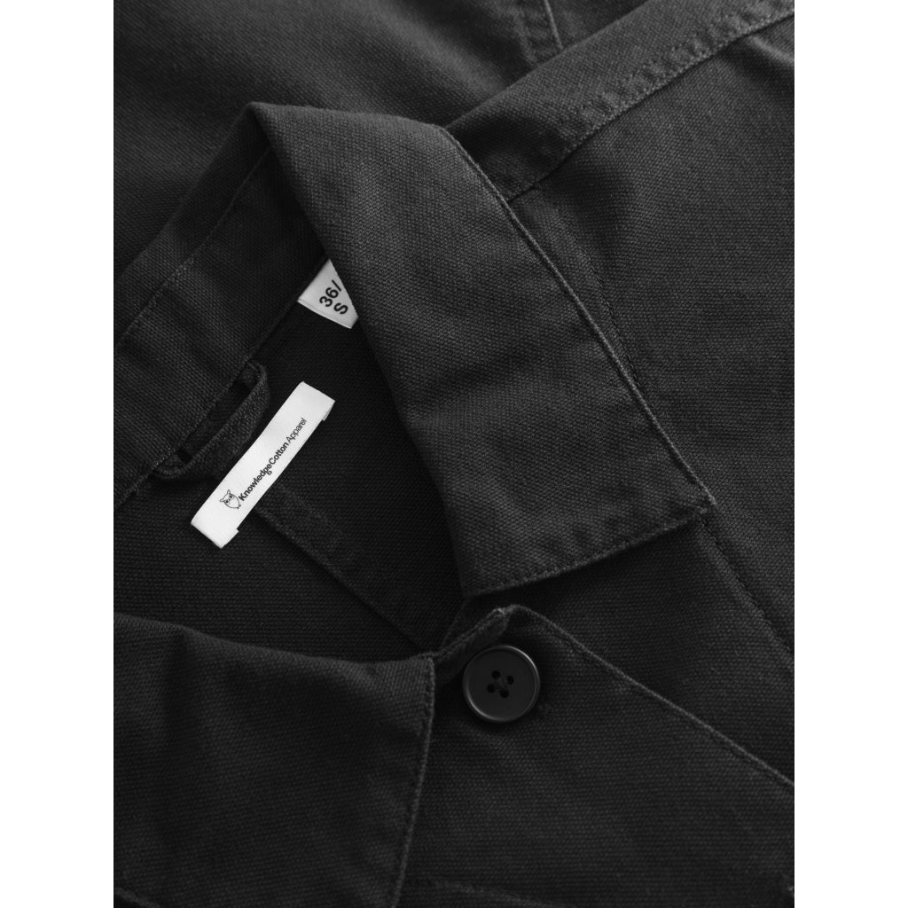 Surchemise en coton bio | Noir "canvas overshirt black jet"