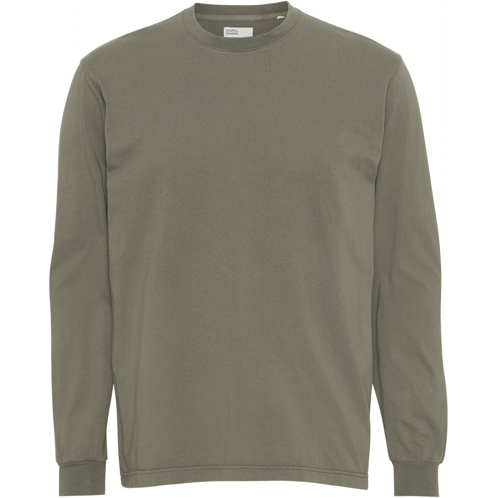 T-shirt oversize manches longues olive en coton bio - Oversized LS T-shirt dusty olive
