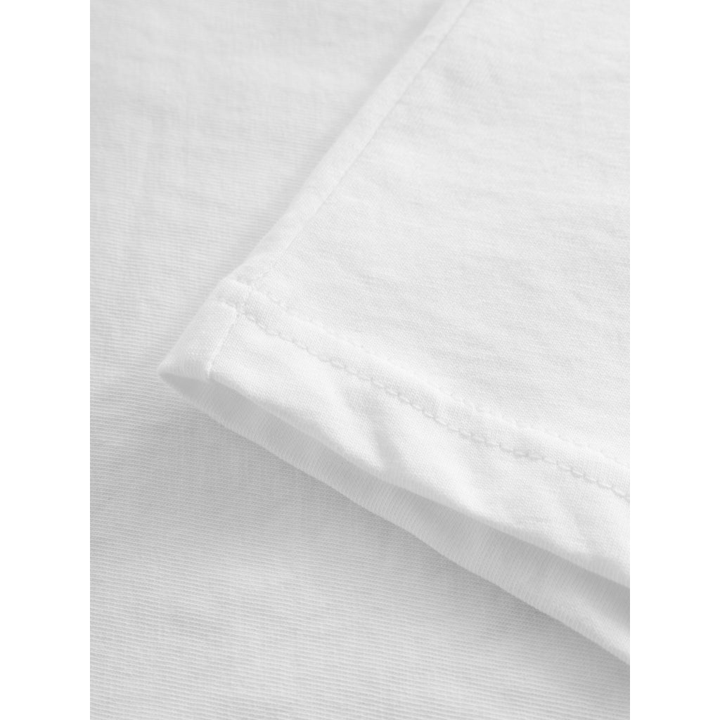 T-shirt blanc mixte en coton bio - big owl t-shirt bright white