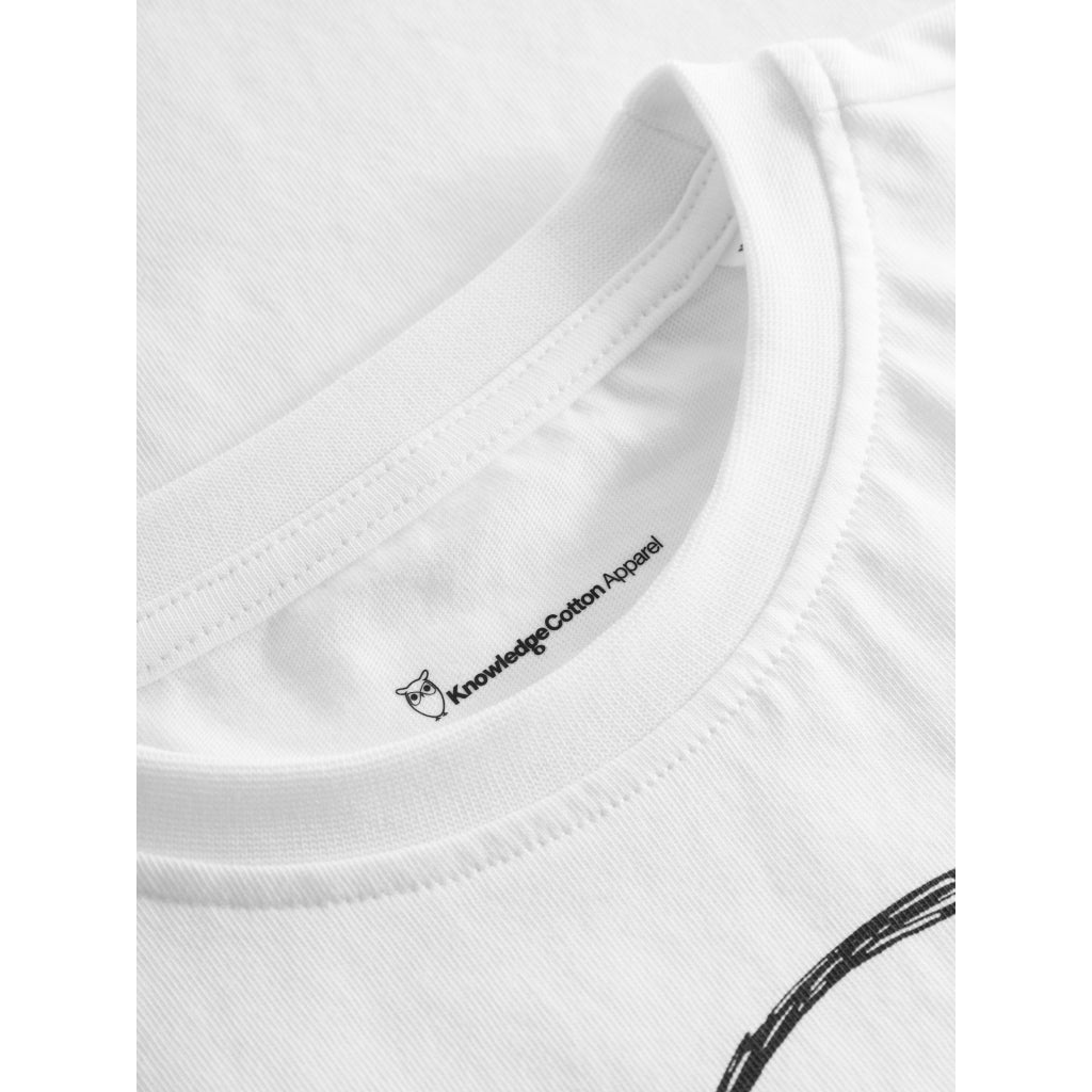 T-shirt blanc mixte en coton bio - big owl t-shirt bright white