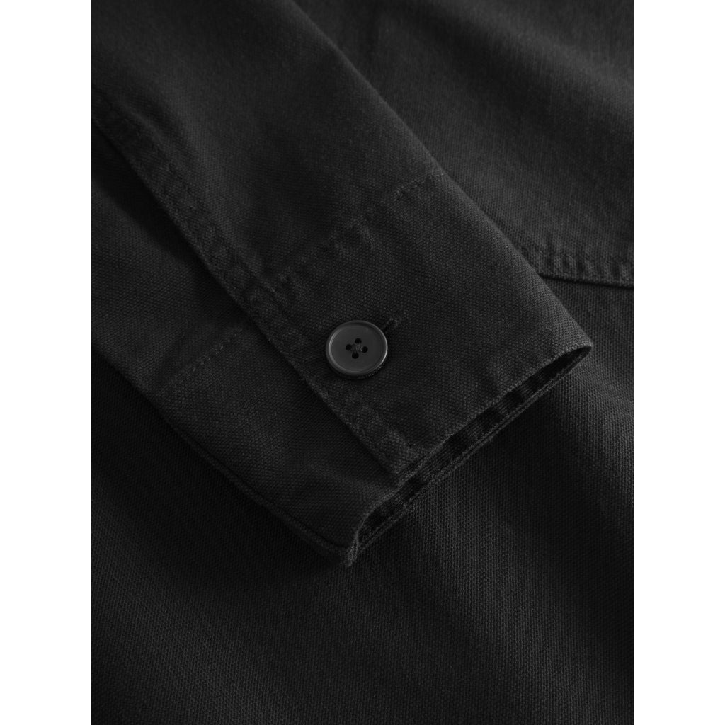 Surchemise en coton bio | Noir "canvas overshirt black jet"