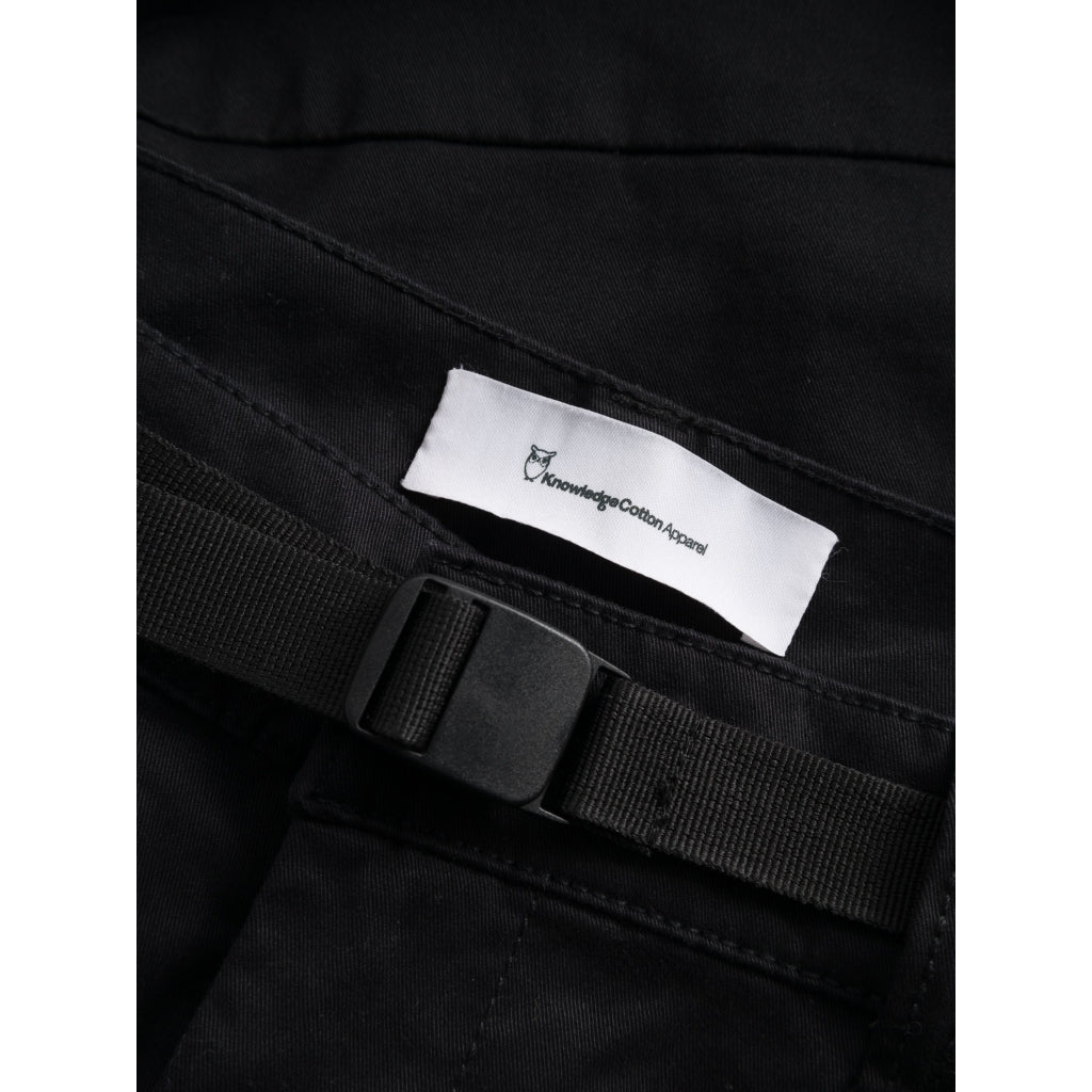Short cargo noir en coton bio - cargo stretched twill shorts black jet
