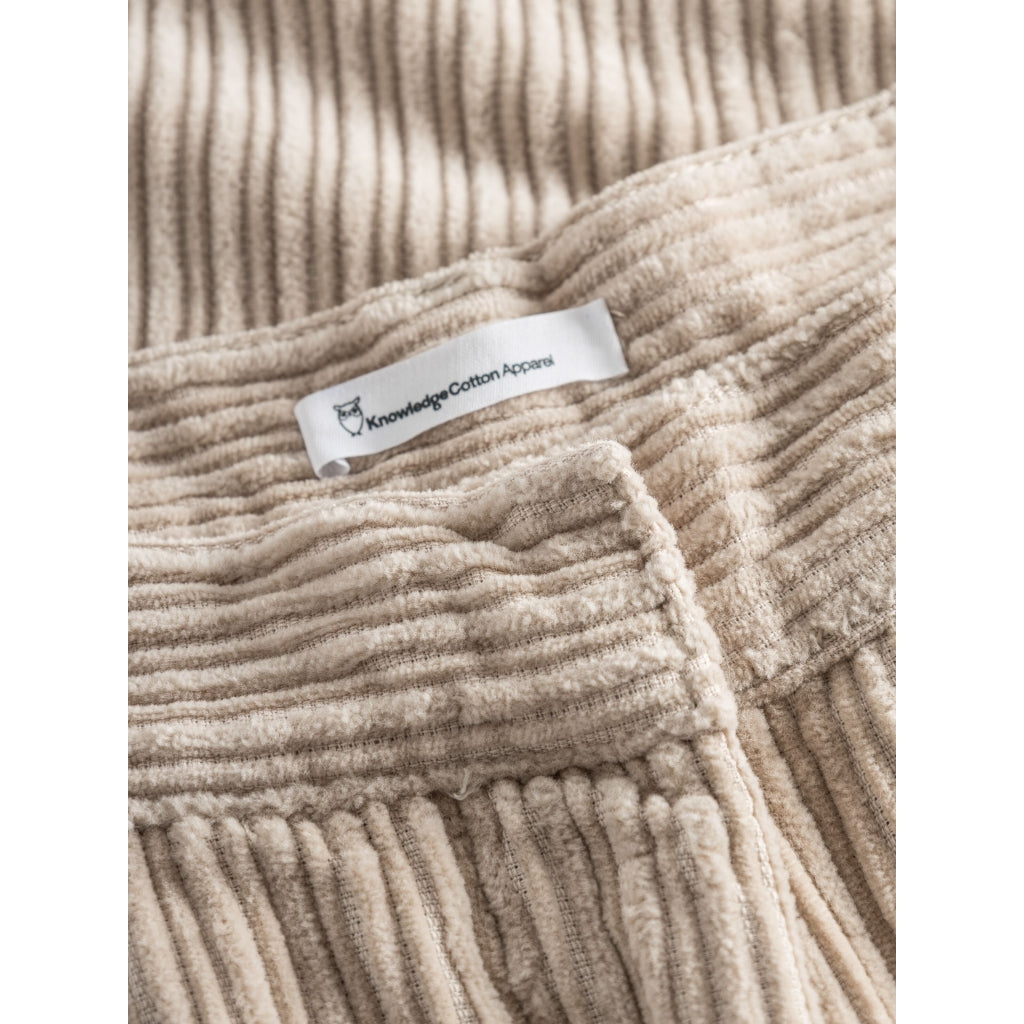 Pantalon velours en coton bio | Beige "posey wide corduroy light feather gray"