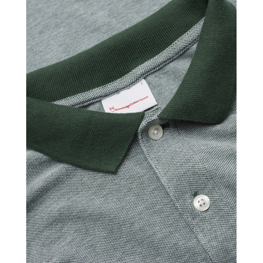 Polo vert forêt en coton bio - rowan