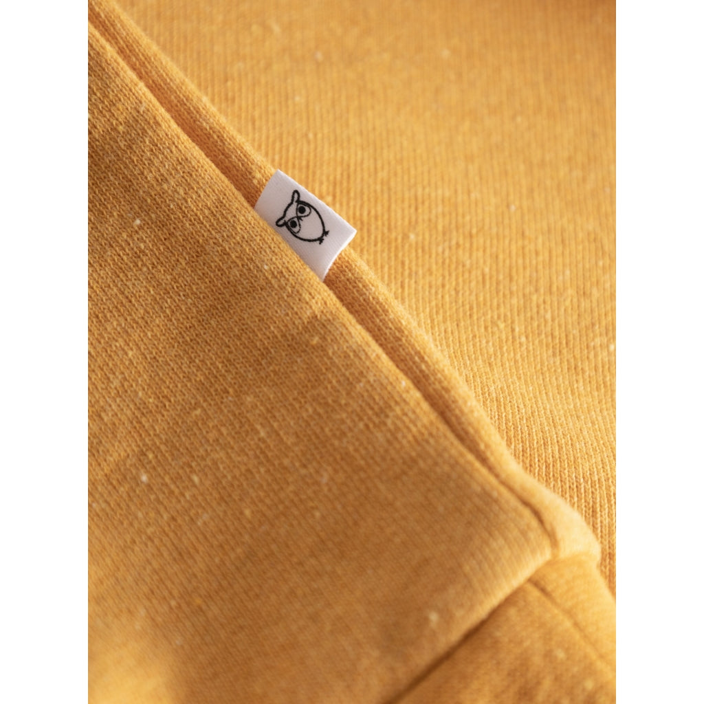 Sweat jaune en coton et matière recyclés - crew neck sweat amber yellow