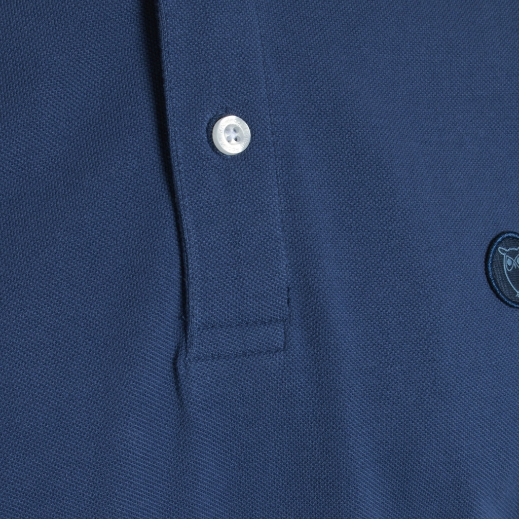 Polo bleu marine en coton bio - Rowan