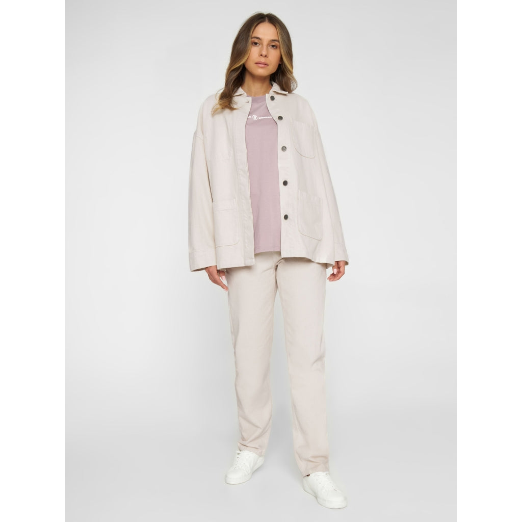 Pantalon droit non teinté en coton bio - calla tapered heavy canvas raw cotton