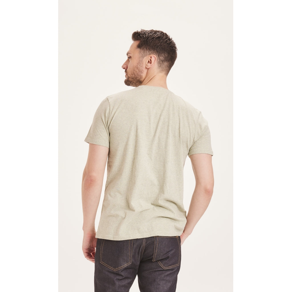 T-shirt vert chiné en coton bio - basic tee lint melange