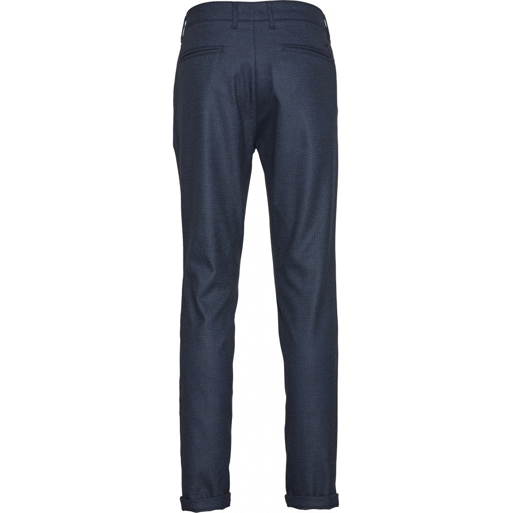 Chino slim bleu à motifs en polyester recyclé - joe
