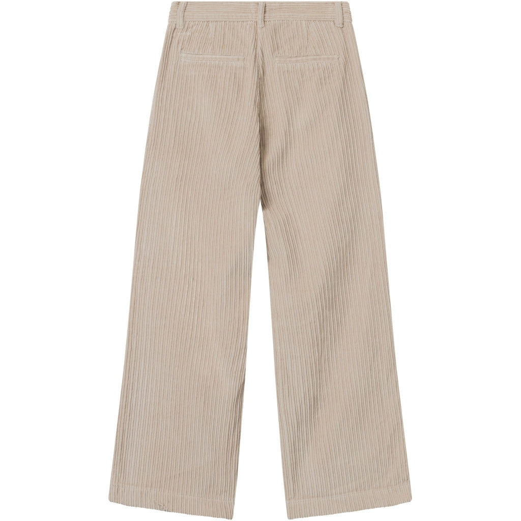 Pantalon velours en coton bio | Beige "posey wide corduroy light feather gray"