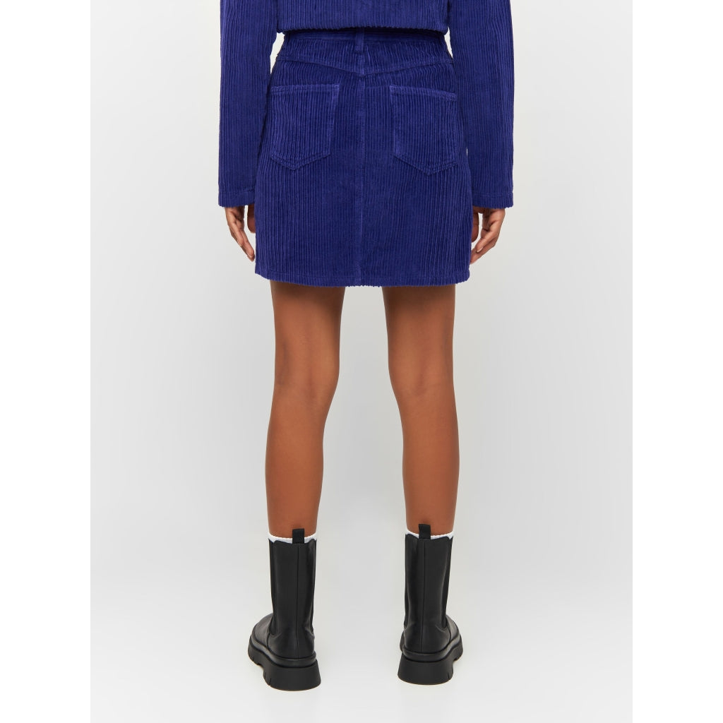 Jupe velours en coton bio | Violet "irregular corduroy skirt deep purple"