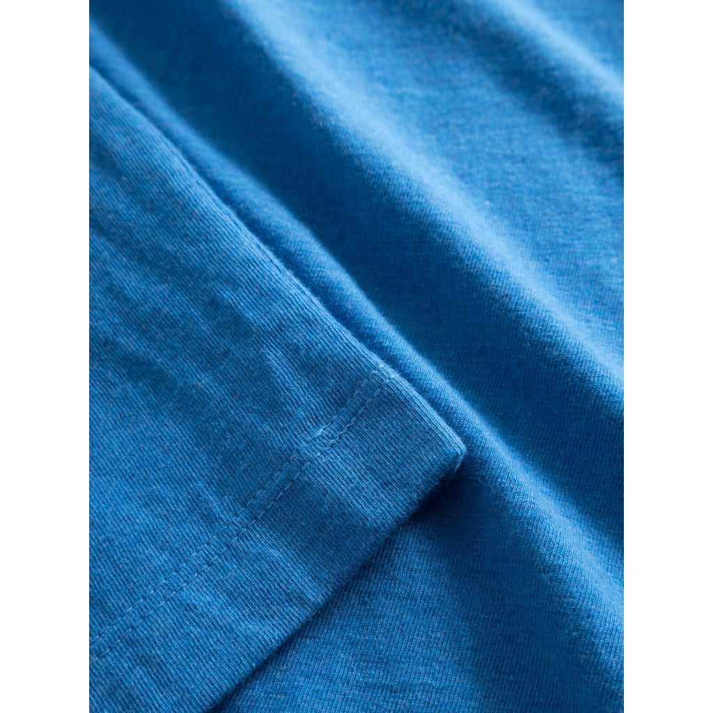 T-shirt bleu roi en coton bio - basic tee campaluna melangé