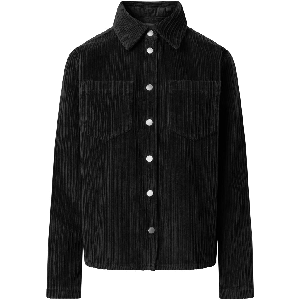 Surchemise velours en coton bio | Noir "corduroy overshirt black jet"