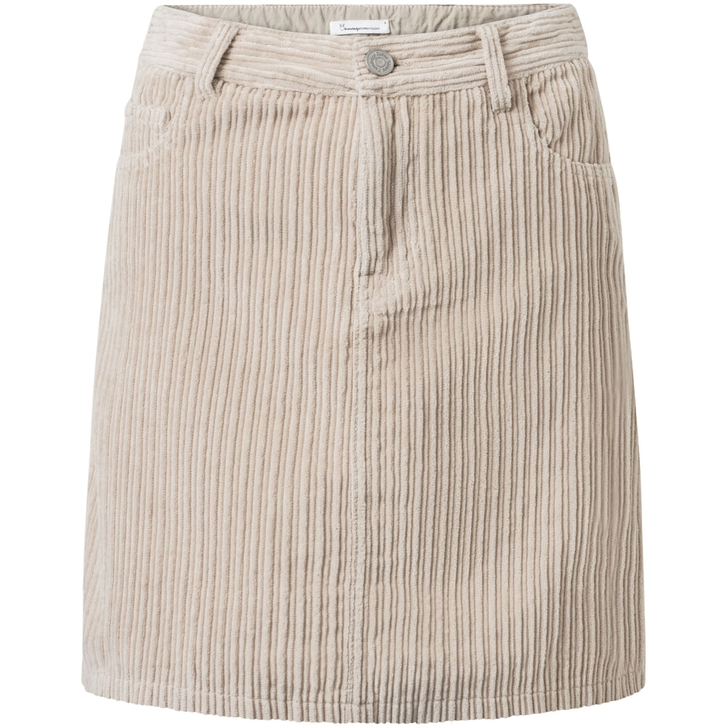 Jupe velours en coton bio | Beige "irregular corduroy skirt light feather gray"