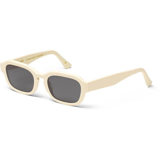 Lunettes de soleil en acetate biodegradable - 01 ivory white solid black