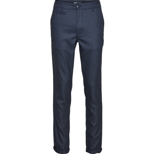 Chino slim bleu à motifs en polyester recyclé - joe