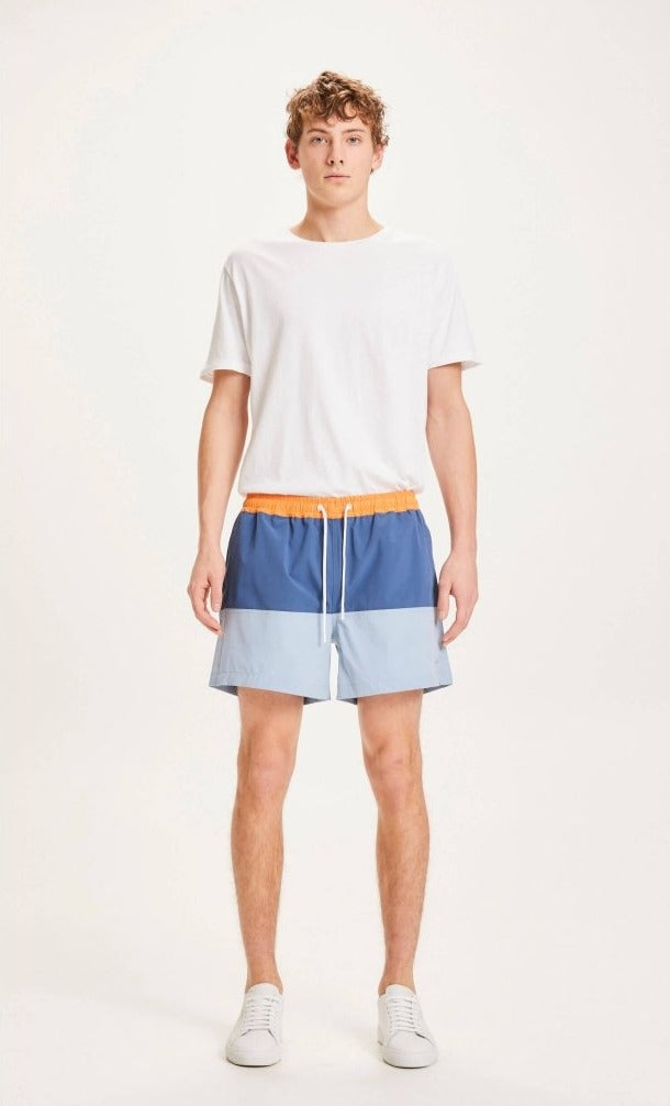 Short de bain tricolore en polyester recyclé - Bay block