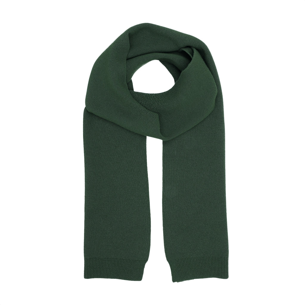 Écharpe en laine mérinos recyclée | Vert "emerald green"
