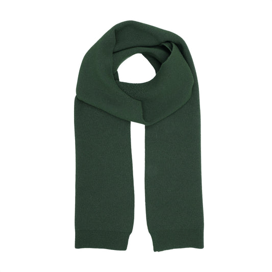 Écharpe en laine mérinos recyclée | Vert "emerald green"