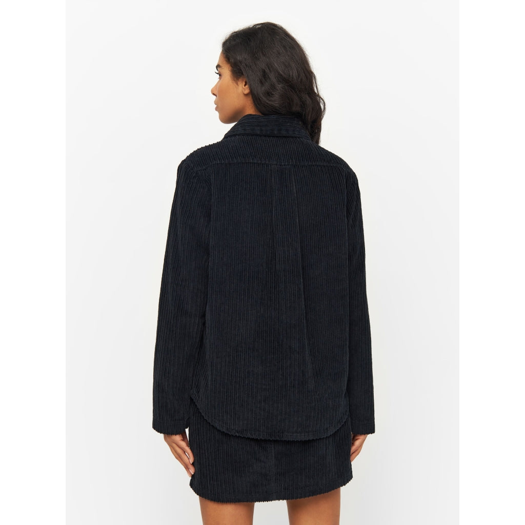 Surchemise velours en coton bio | Noir "corduroy overshirt black jet"