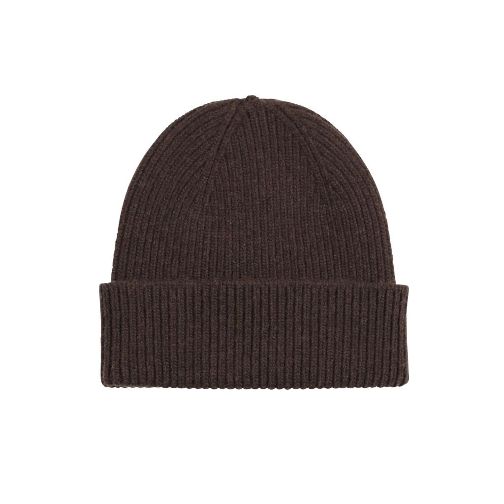 Bonnet en laine mérinos recyclée | Marron "merino wool beanie coffee brown"
