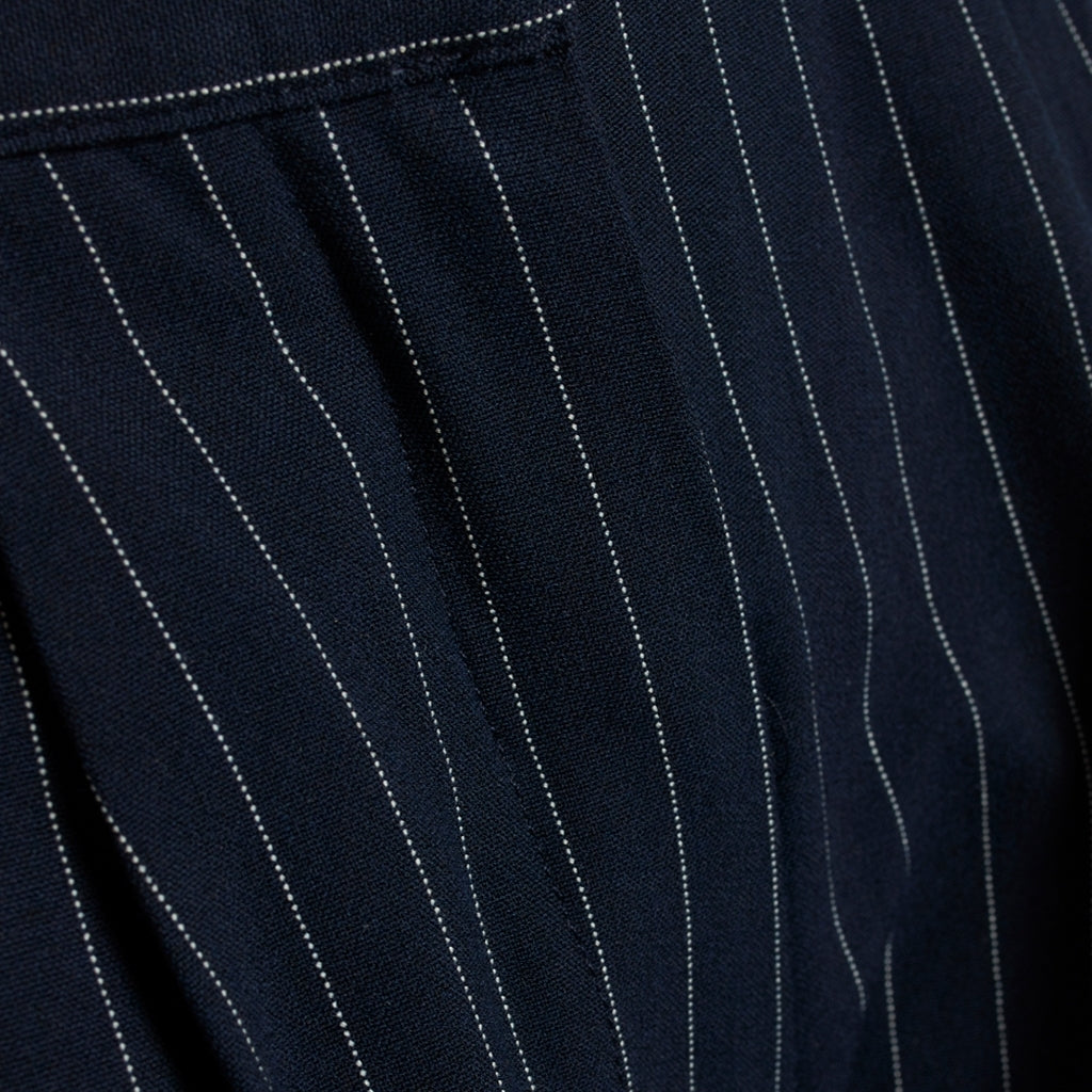 Pantalon large à rayures bleu nuit en matière recyclée - Posey