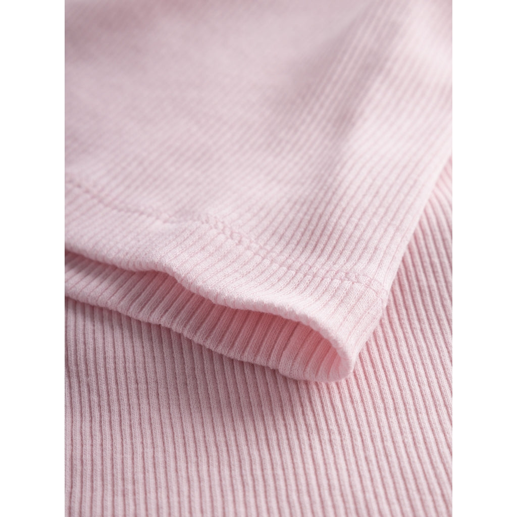 Top rose côtelé à bretelles en coton bio - rib strap top parfait pink