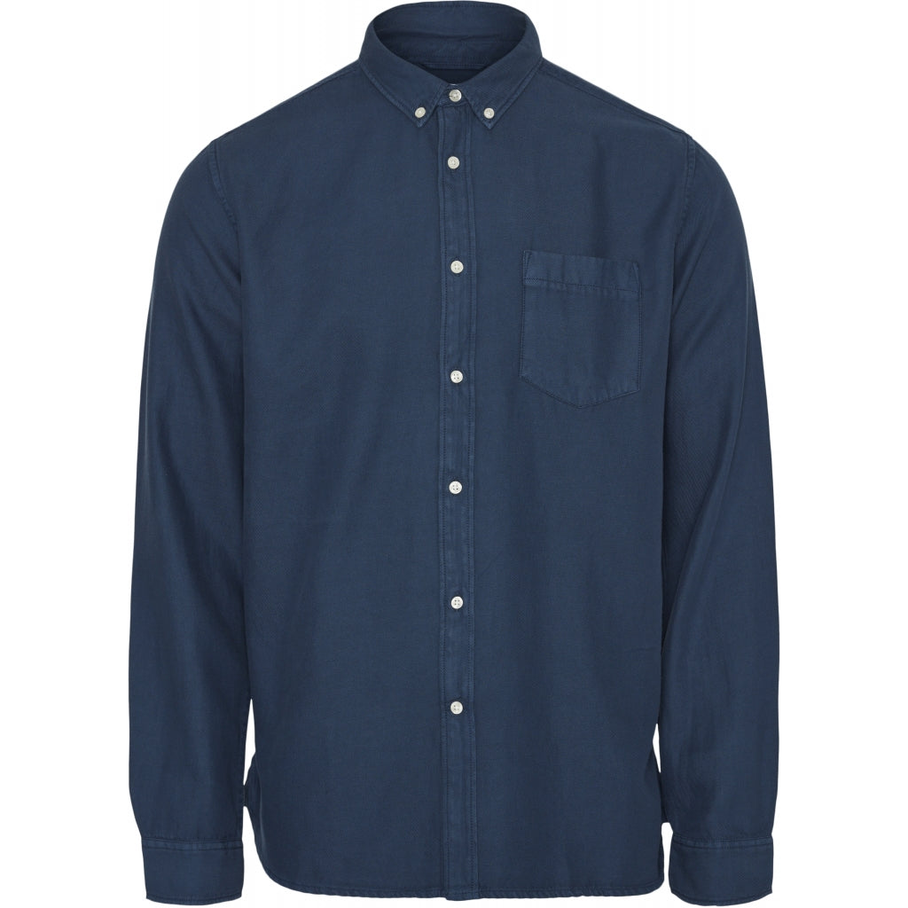 Chemise marine en tencel et coton bio - larch total eclipse