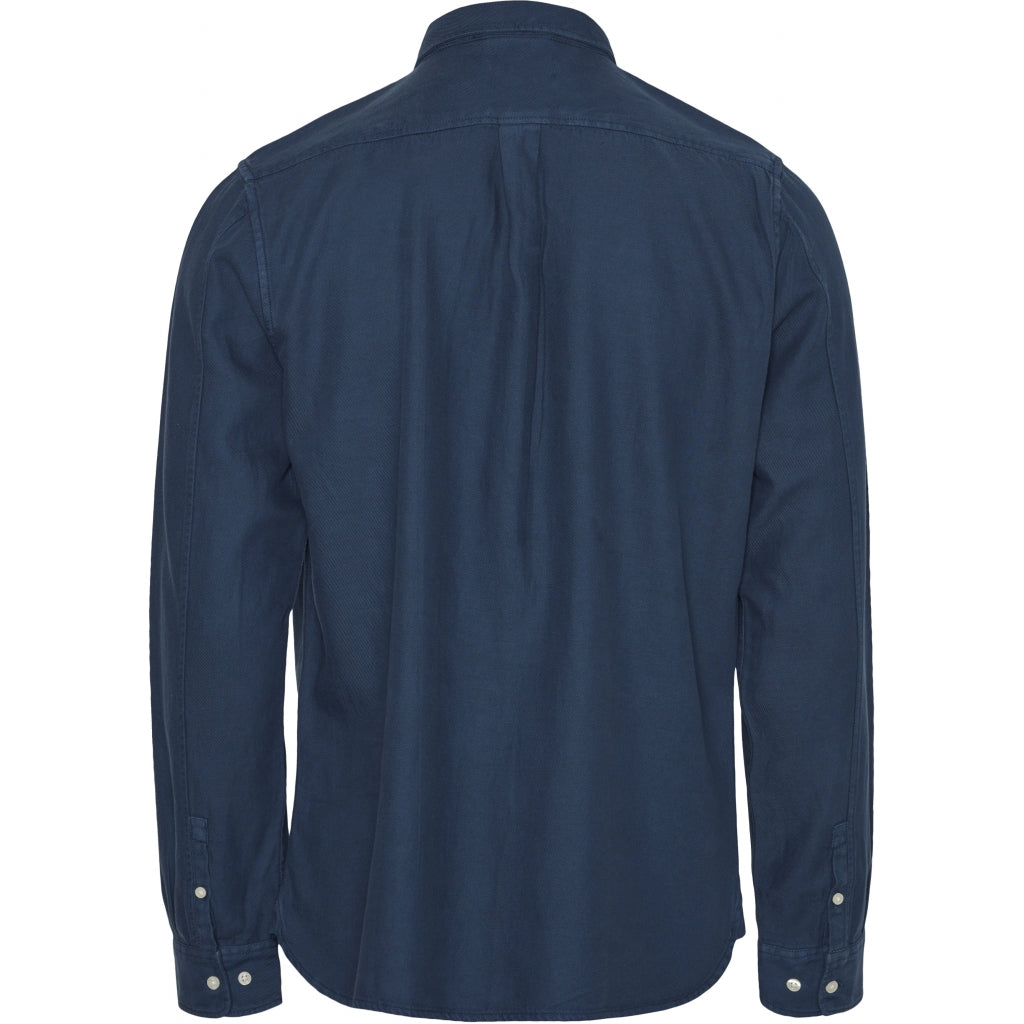 Chemise marine en tencel et coton bio - larch total eclipse
