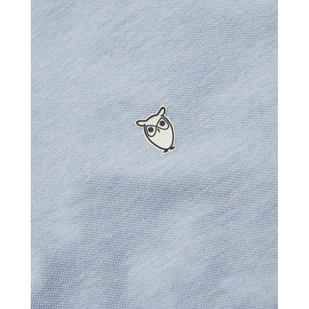 Polo bleu ciel en coton bio - rowan