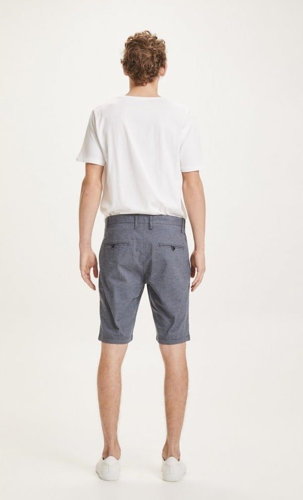 Short bleu nuit à motifs en coton bio - chuck