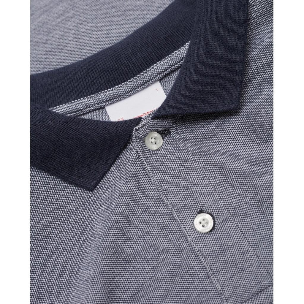 Polo marine en coton bio - rowan