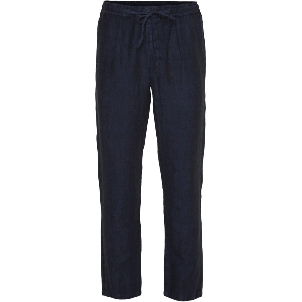 Pantalon ample bleu nuit en lin - birch