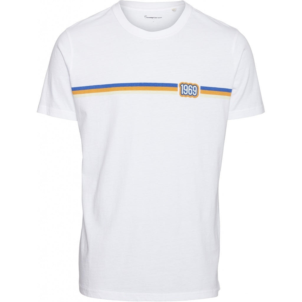 T-shirt imprimé blanc en coton bio - alder
