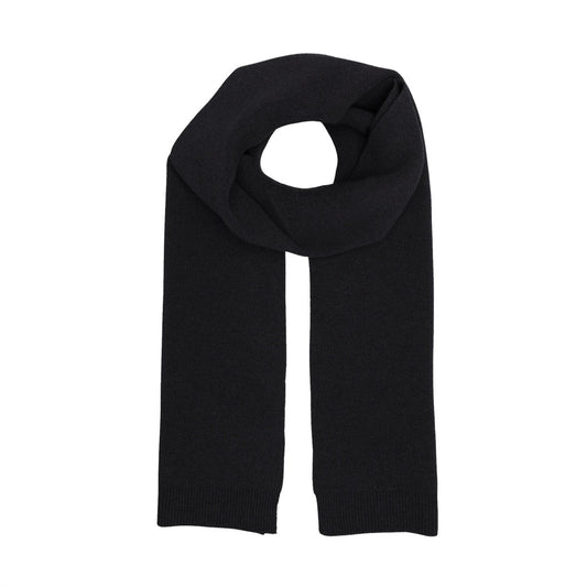 Écharpe en laine mérinos recyclée | Noir "deep black"