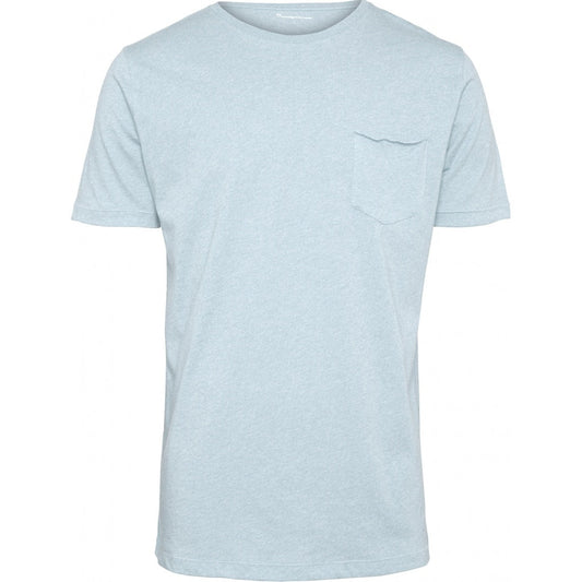 T-shirt bleu clair à poche en coton bio - Alder