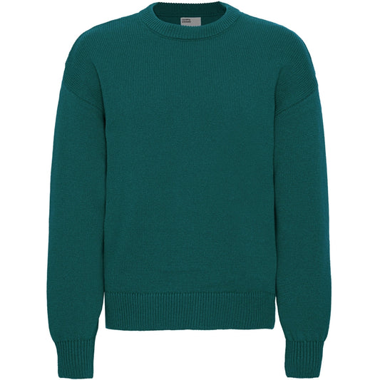 Pull oversize en laine mérinos recyclée | Vert d'eau "ocean green"