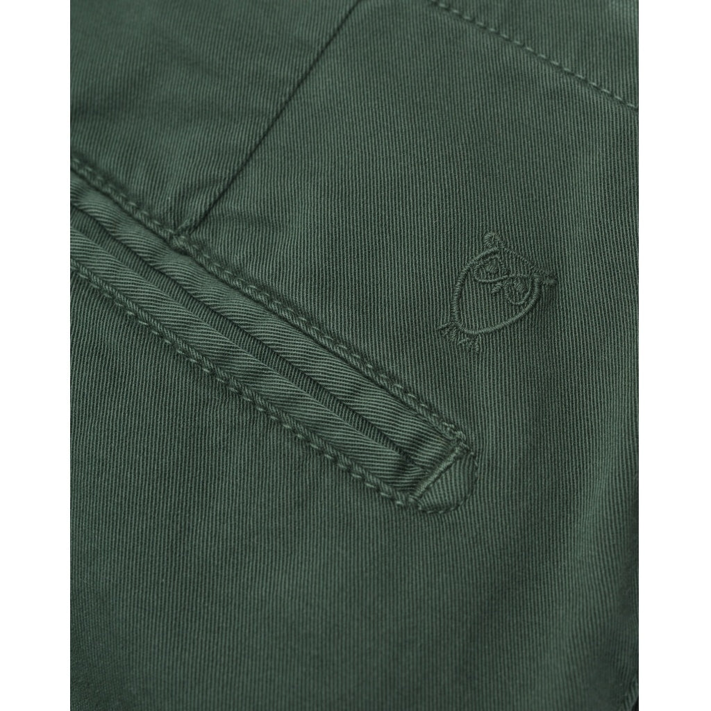 Short chino droit vert forêt en coton bio - chuck