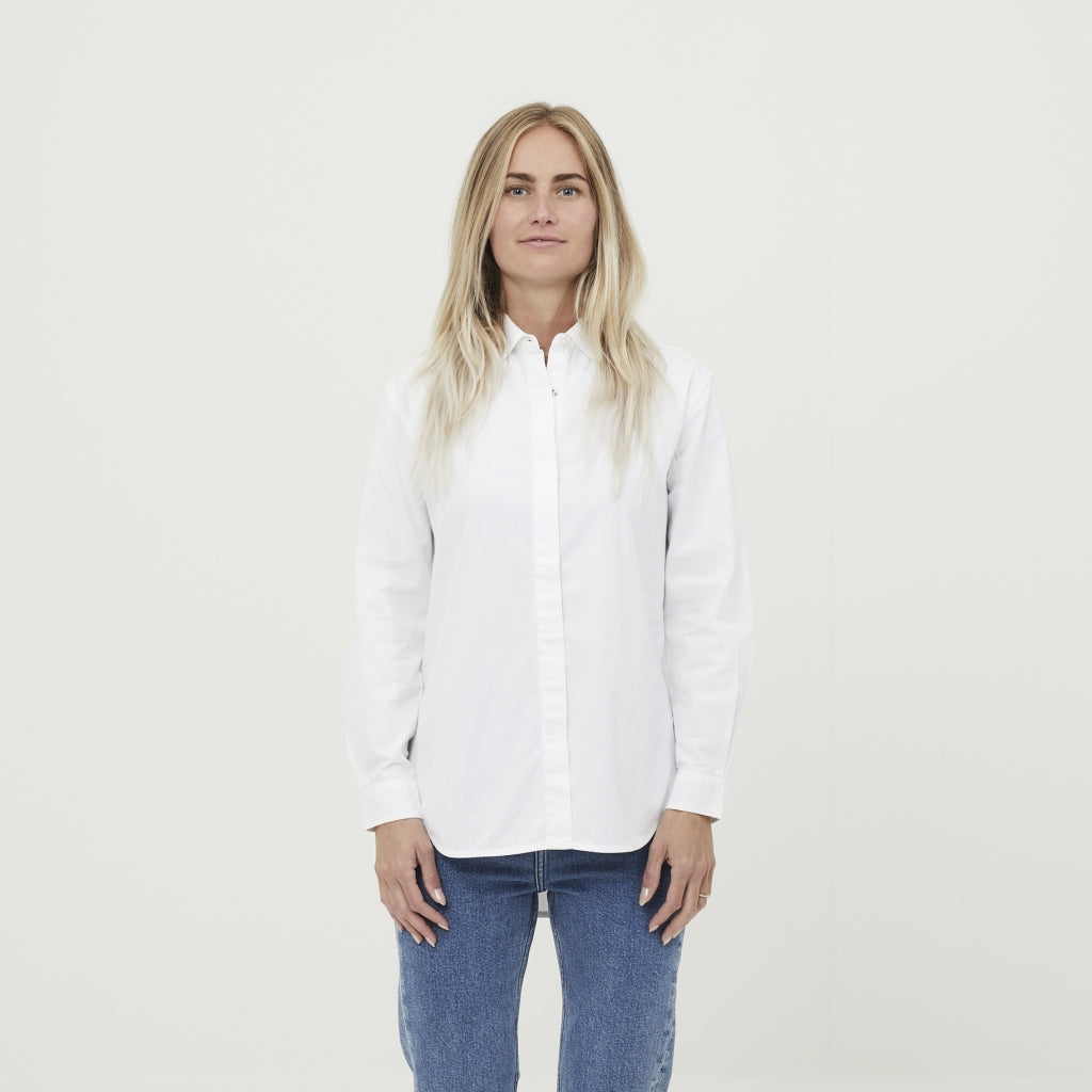 Chemise ample blanche en coton bio - Juniper