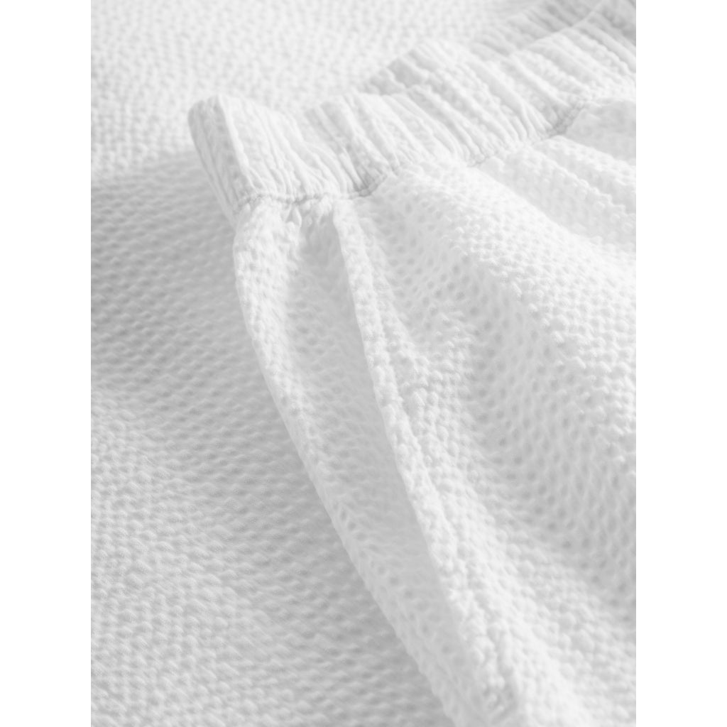 Ensemble de pyjama blanc en coton bio gaufré - pyjamas set bright white