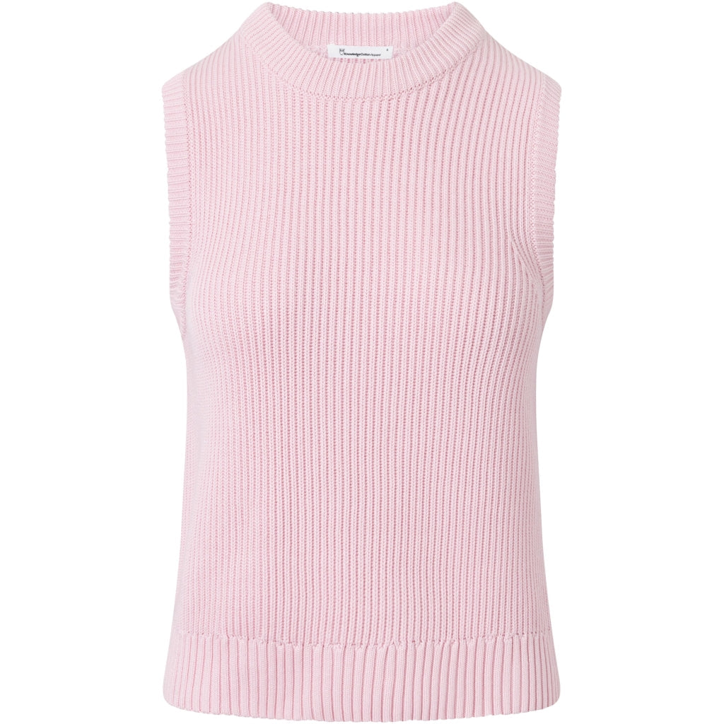 Pull sans manches rose en modal et coton bio - crew neck mix vest parfait pink