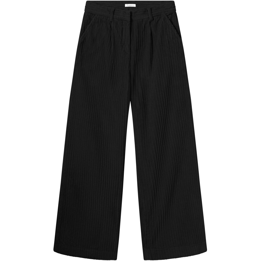 Pantalon velours en coton bio | Noir "posey wide corduroy pants black jet"