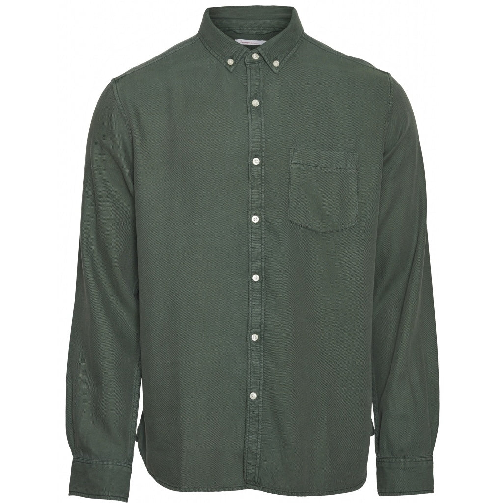 Chemise vert forêt en tencel et coton bio - larch