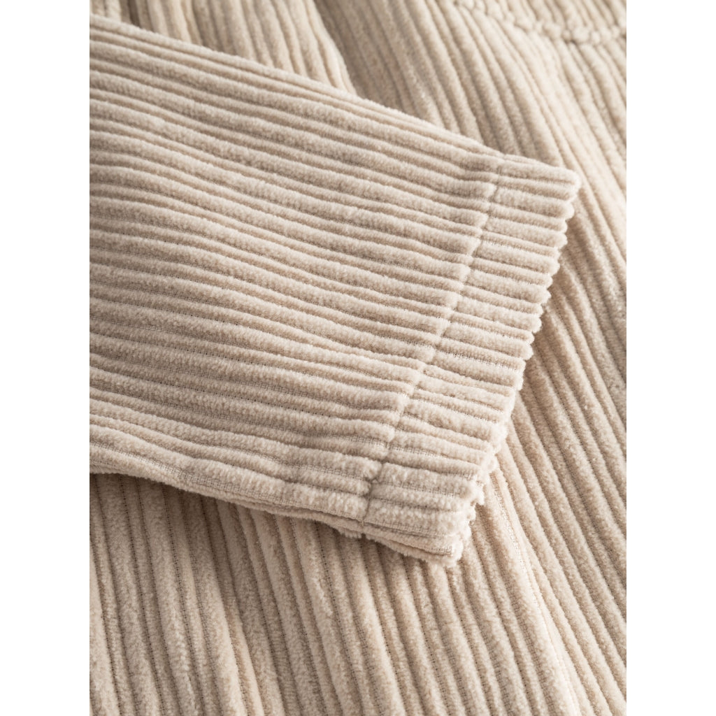 Surchemise velours en coton bio | Beige "corduroy overshirt light feather gray"