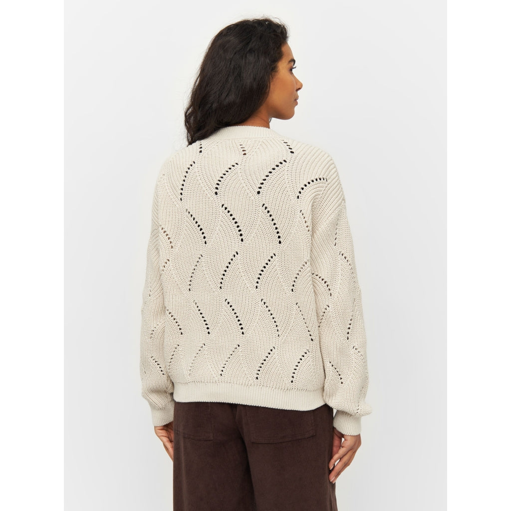 Gilet en maille de coton bio | Beige "cotton cable knit cardigan buttercream"